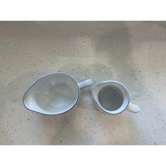 Vintage Hearthside Floral Expressions Stoneware Gravy Boat and Creamer - Picture 3 of 5